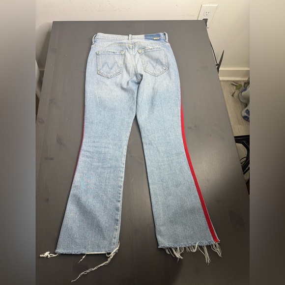 Mother Insider Crop Step Fray Jeans Thanks Again Racer - Picture 5 of 11